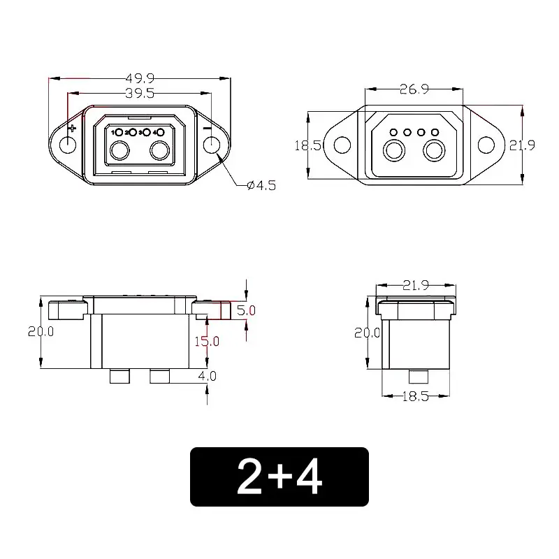 XT60/TX90 to 2+4/2+6 Wire Conn - Renewable Energy Engineering ulasan dan harga
