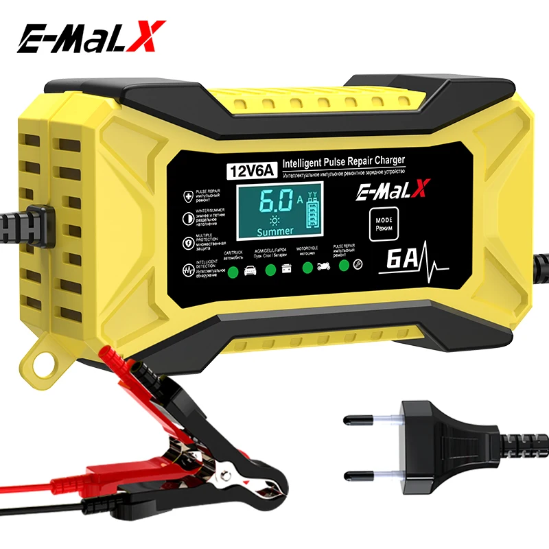 New 12V 6A  LiFePO4 14.6V Smar - Agm Deep Cycle Battery ulasan dan harga