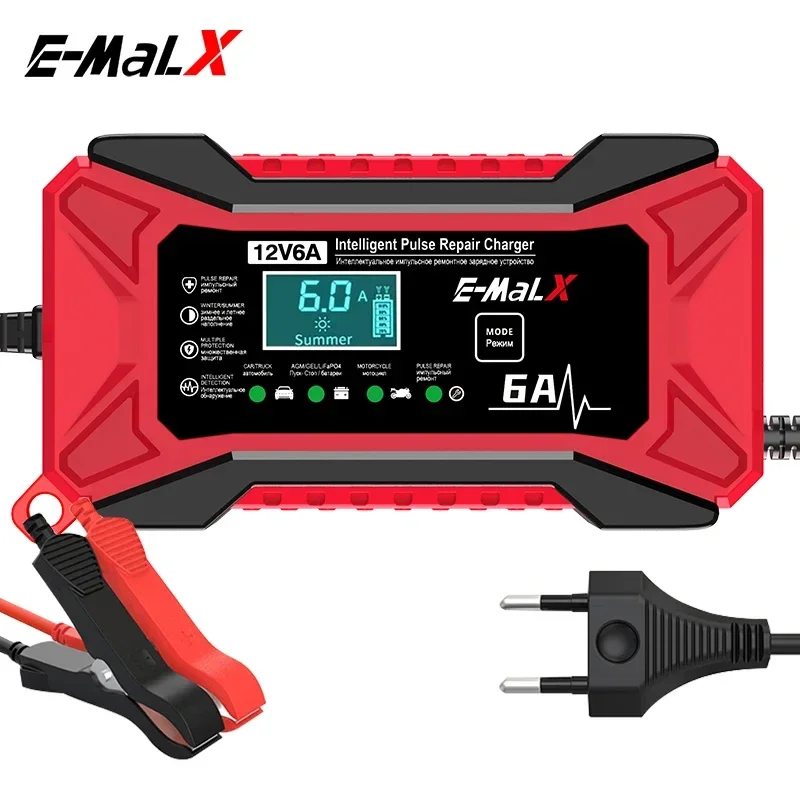 New 12V 6A  LiFePO4 14.6V Smar - Agm Deep Cycle Battery ulasan dan harga