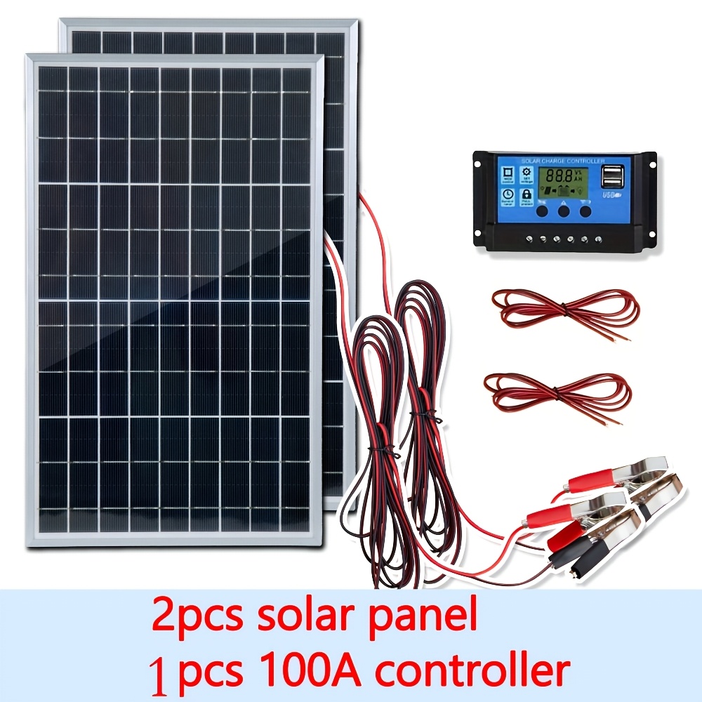 12V Solar Panel Kit 1pc/2pcs W - Renewable Energy Systems ulasan dan harga