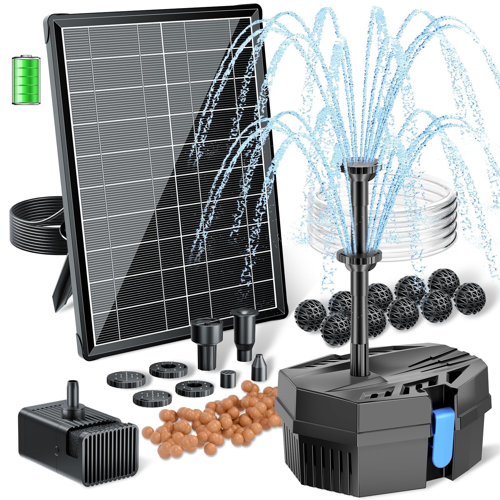 8W Solar Fountain Pump With 30 - Renewable Energy Systems ulasan dan harga