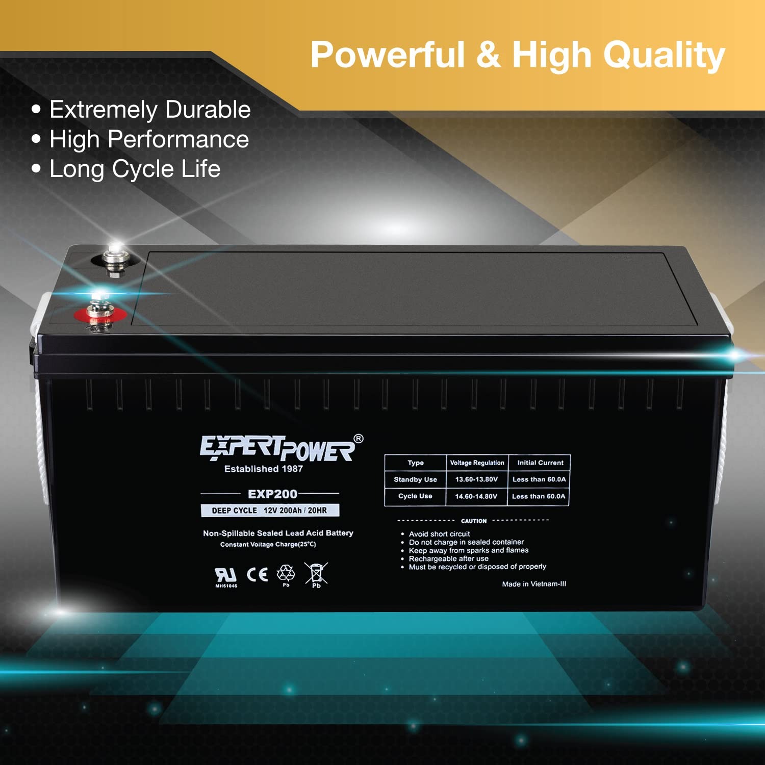 EXP200 12V 200Ah AGM Deep Cycl - Agm Deep Cycle Battery ulasan dan harga