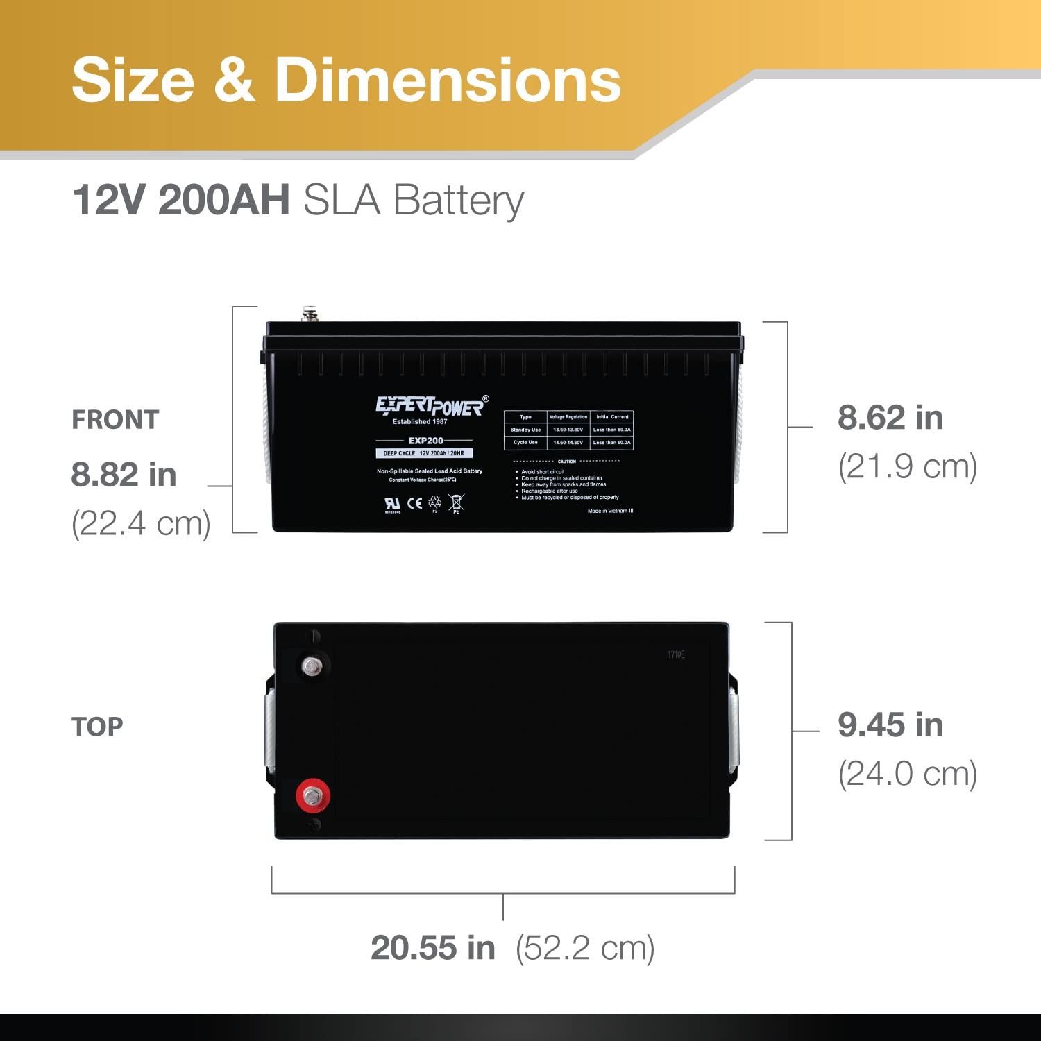 EXP200 12V 200Ah AGM Deep Cycl - Agm Deep Cycle Battery ulasan dan harga
